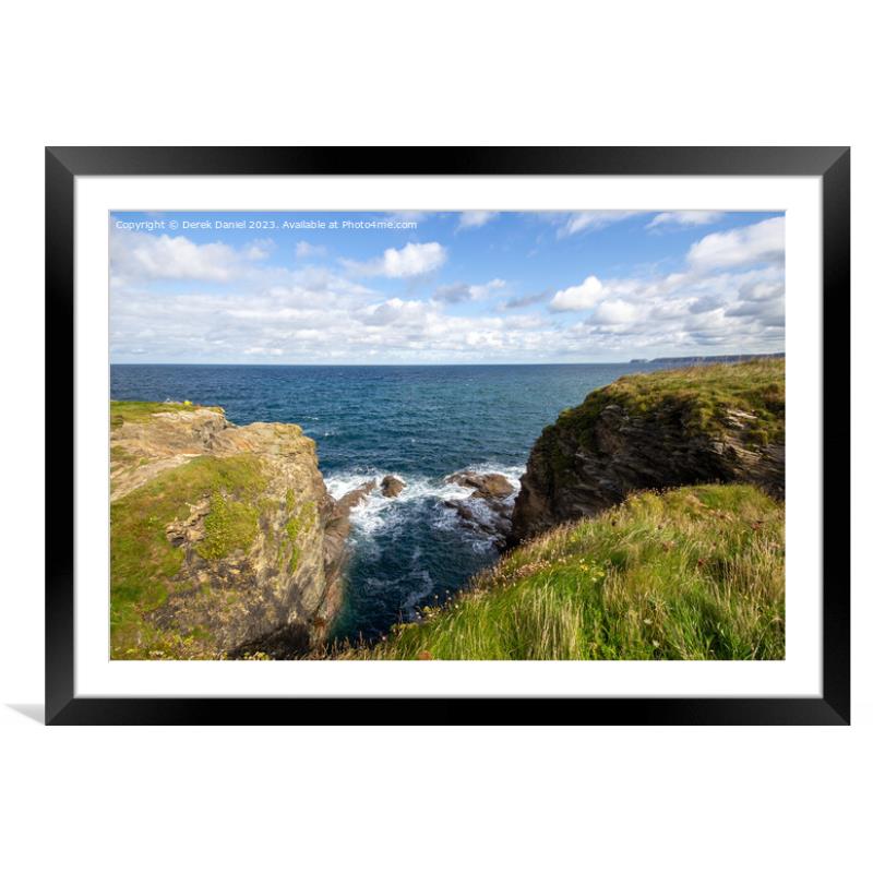 View From The Headland At Port Gaverne Picture Framed & Mounted Wall ...