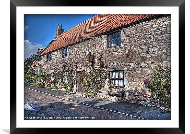 Lindisfarne Cottages Framed Mounted Print By Colin Metcalf