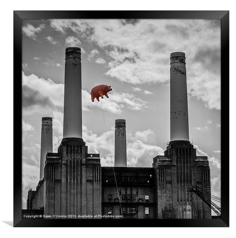 Pink Floyd Pig At Battersea Picture Framed Wall Art in Colour by Dawn O ...