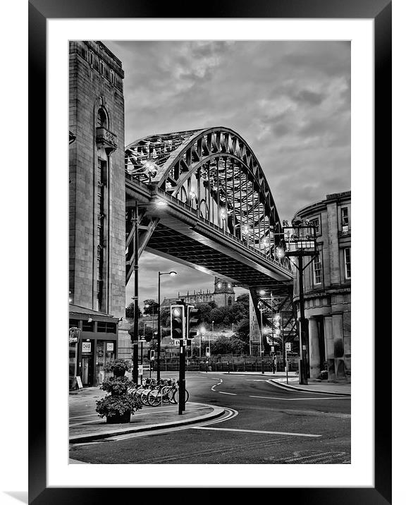 Buy Framed Mounted Prints of Tyne Bridge B&amp;W by Northeast Images Daniel Dent
