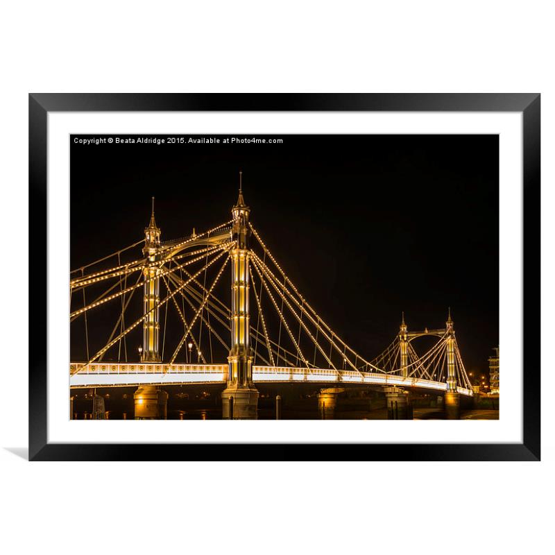 Albert Bridge Picture Framed & Mounted Wall Art in Colour by Beata ...