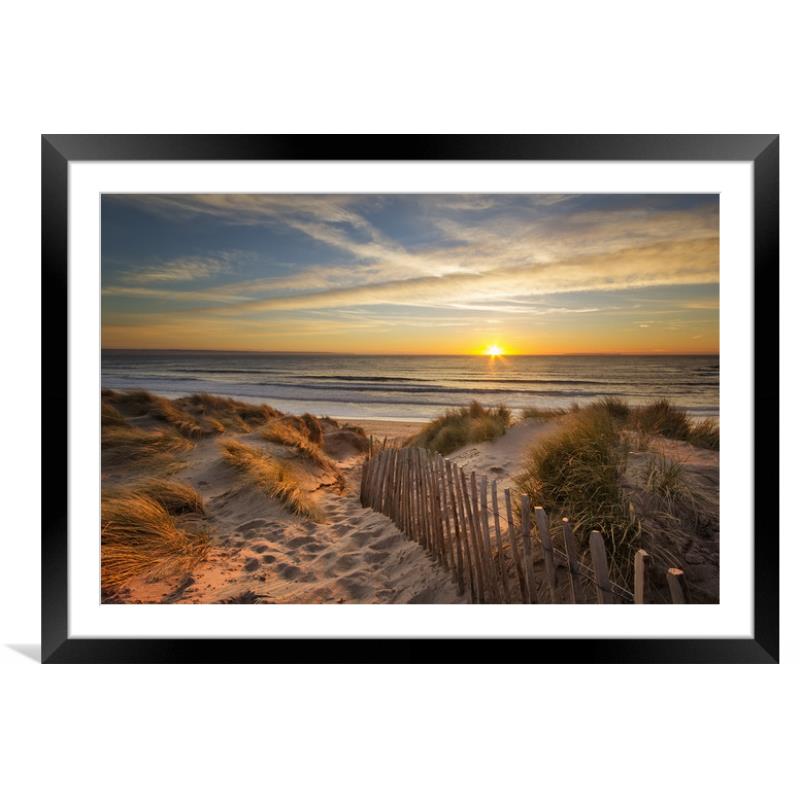 Croyde Bay North Devon. Picture Framed & Mounted Wall Art in Colour by ...