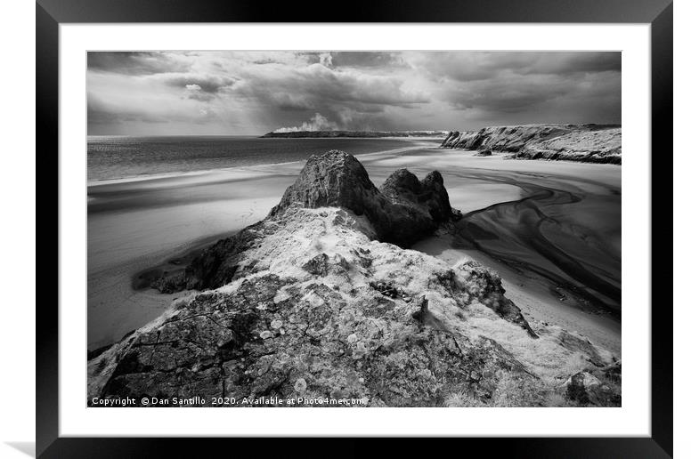 Buy Framed Mounted Prints of Three Cliffs Bay, Gower, Wales by Dan Santillo