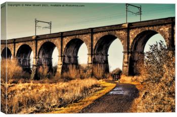 Viaduct In Newton Le Willows Canvas Wall Art Pictures and more - Photo4me