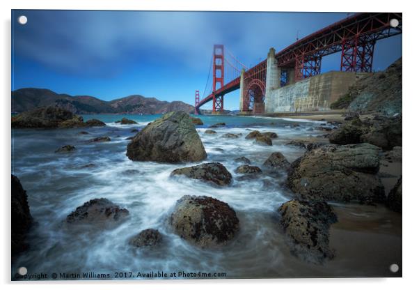 Golden Gate Bridge Acrylic by Martin Williams