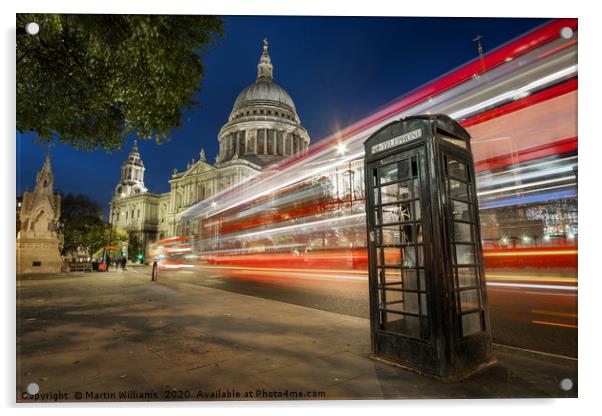 Light Trials at St Pauls, London  Acrylic by Martin Williams