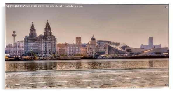  Liverpool Skyline Acrylic by Steve H Clark