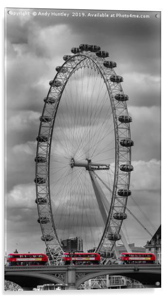 London Eye  Acrylic by Andy Huntley
