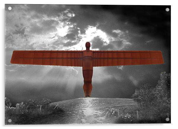 Angel of the North Acrylic by Ivan Kovacs