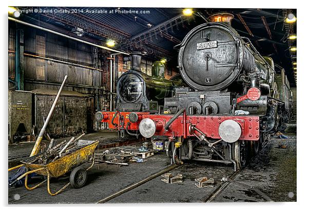  5029 at Grosmont Acrylic by David Oxtaby  ARPS