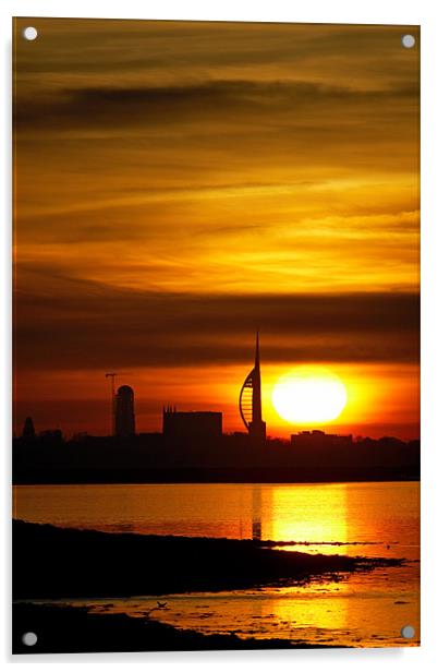 Spinnaker Tower Sunset Acrylic by Sharpimage NET