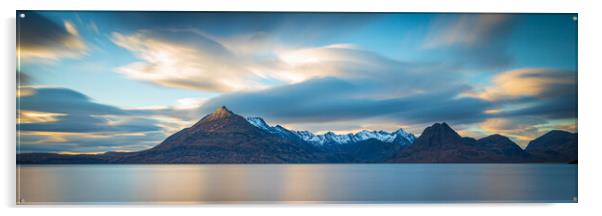 The Cuillin Mountains Ultra Panoramic Acrylic by Phil Durkin DPAGB BPE3