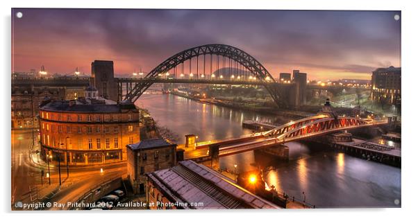 Newcastle Cityscape Acrylic by Ray Pritchard