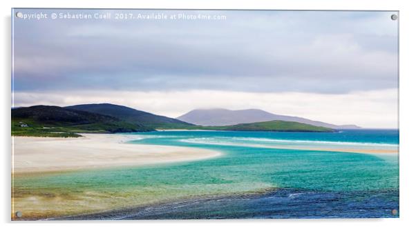 Luskentyre beach on the Scottish isle of Harris Acrylic by Sebastien Coell
