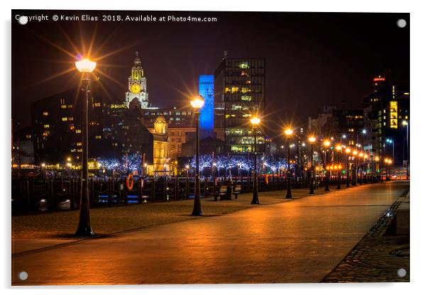 LIVERPOOL LIGHTS Acrylic by Kevin Elias