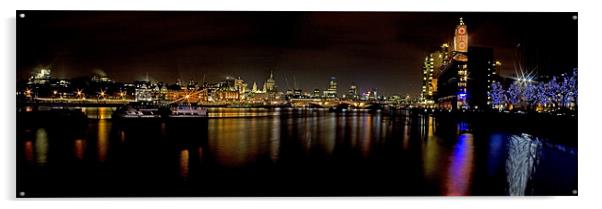 South Bank Panorama Acrylic by Malcolm Smith