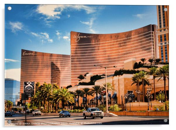 Wynn and Encore Hotel, Las Vegas Acrylic by EMMA DANCE PHOTOGRAPHY