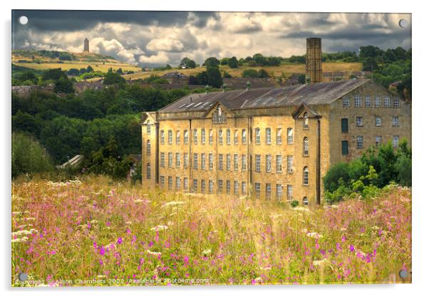 Huddersfield Mills and Hills Acrylic by Alison Chambers