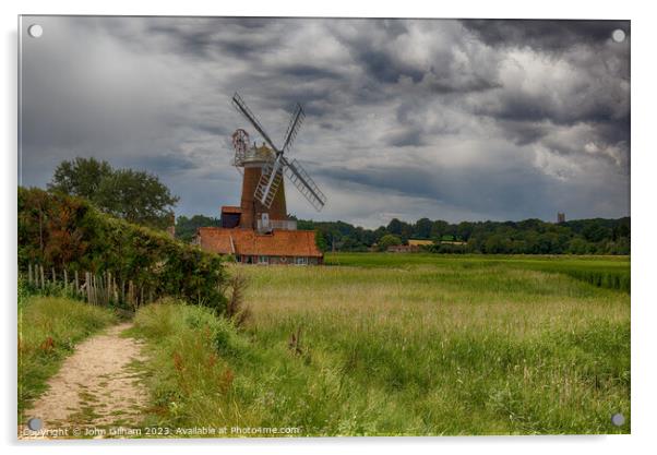 Cley Windmill, Cley, next the Sea, Holt, Norfolk,  Acrylic by John Gilham