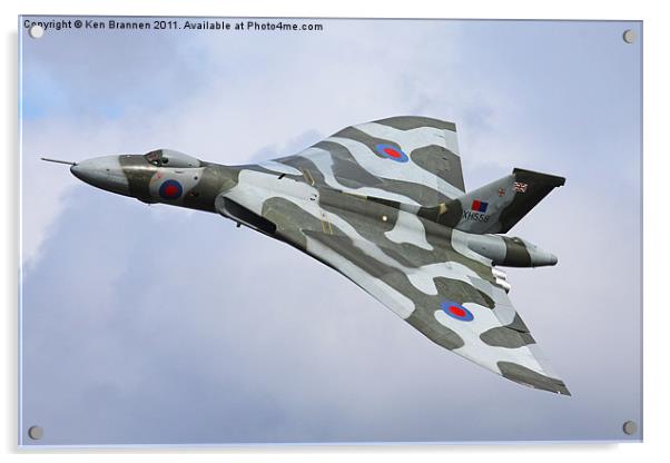 Avro Vulcan bomber XH558 at Abingdon Air Show Acrylic by Oxon Images