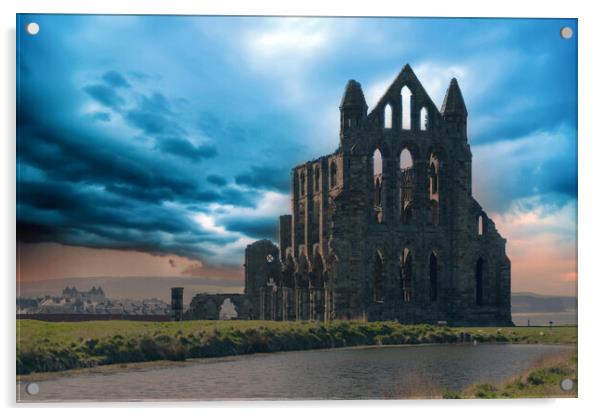 Whitby Abbey Before The Storm Acrylic by J Biggadike