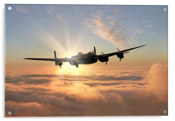 Avro Lancaster Bomber  Acrylic by J Biggadike