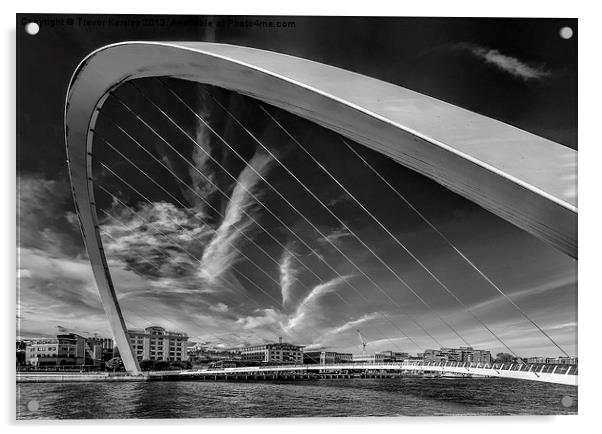 Newcastle Cityscape Acrylic by Trevor Kersley RIP