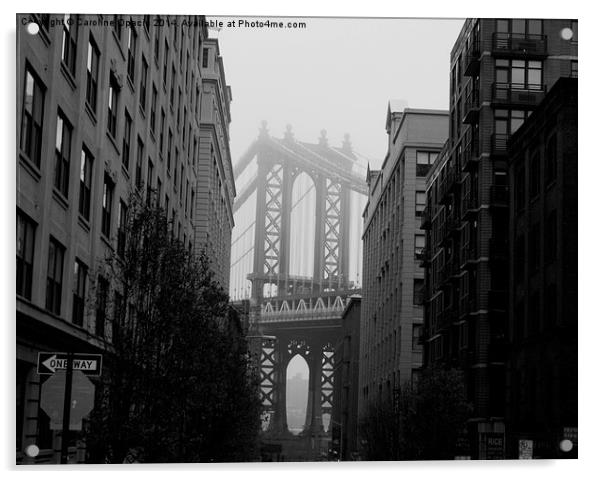 Brooklyn Bridge in NYC Acrylic by Caroline Opacic