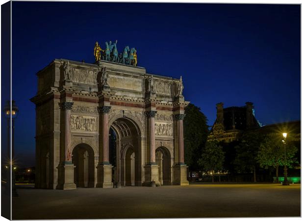 Arc de Triomphe du Carrousel, Paris, France Canvas Print by Mark Llewellyn
