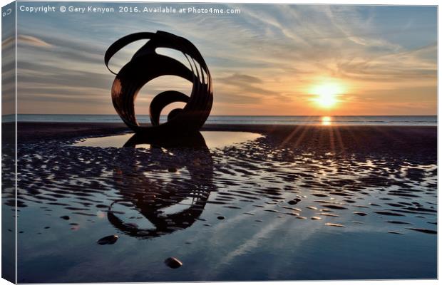 Sunset At Mary's Shell Canvas Print by Gary Kenyon