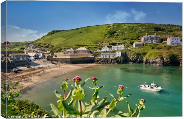 Looking down on Port Isaac in North Cornwall Canvas Print by Rosie Spooner