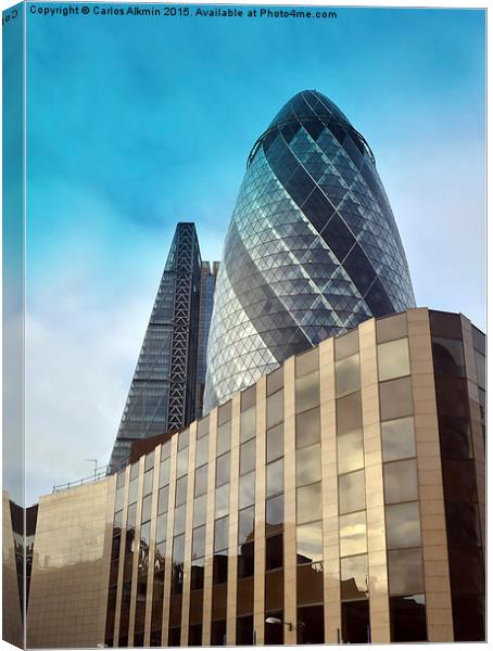 London - New Skyscrapers at Financial District Canvas Print by Carlos Alkmin