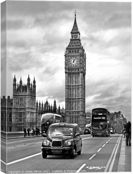 London - England - Iconic Elizabeth Tower / Big Be Canvas Print by Carlos Alkmin