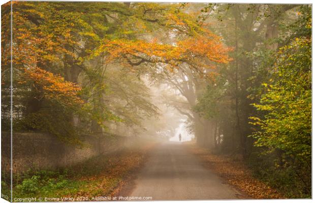Autumn mists Canvas Print by Emma Varley