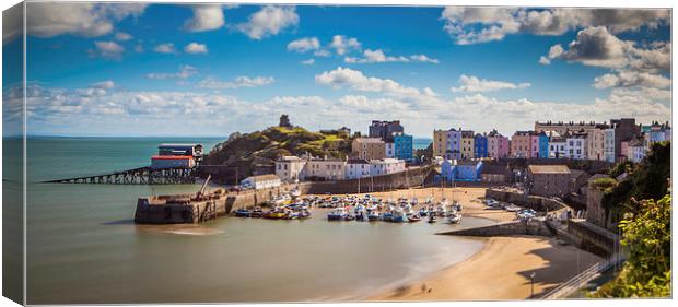  Tenby Harbour and lifeboat Stations Canvas Print by Meurig Pembrokeshire