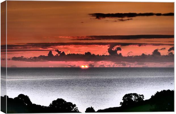 Look at This Beatiful Sunrise in Teignmouth Canvas Print by Jeremy Hayden