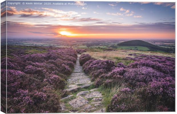 Summer Sunset over the North York Moors Canvas Print by Kevin Winter