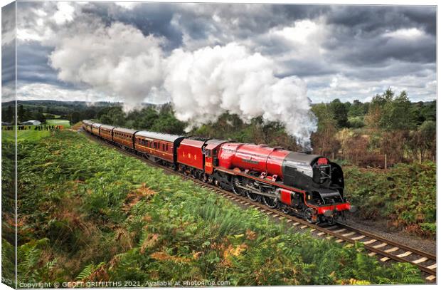 6233 Duchess of Sutherland Canvas Print by GEOFF GRIFFITHS