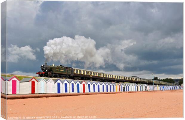5239 Goodrington Sands holiday train Canvas Print by GEOFF GRIFFITHS