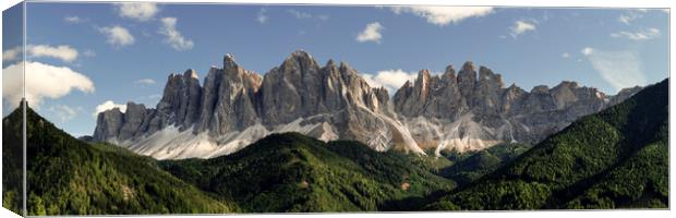Dolomite Mountains Italy Canvas Print by Sonny Ryse