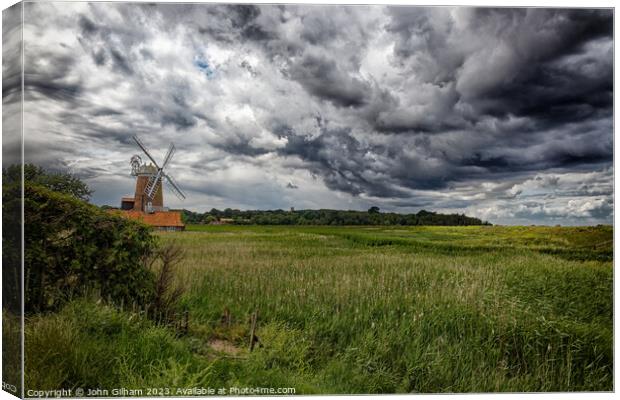 Cley Windmill, Cley Next The Sea Norfolk England Canvas Print by John Gilham