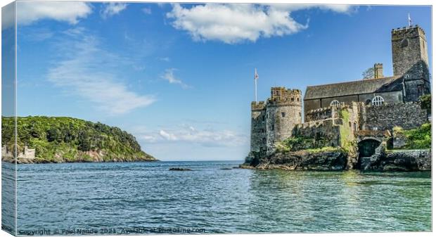 Dartmouth Castle and defensive tower at Godmerock  Canvas Print by Paul Naude