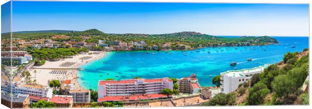 Beautiful panorama of beach in Santa Ponsa on Majorca, Spain Canvas Print by Alex Winter