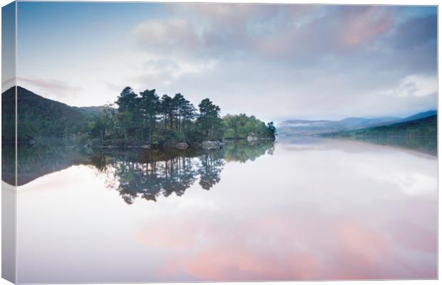 Pink Loch Canvas Print by Stuart Jack