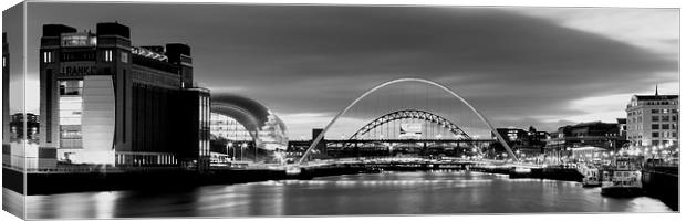  Newcastle Quayside Panoramic Canvas Print by Northeast Images