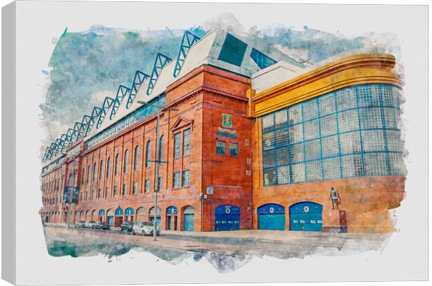 Glasgow Rangers Ibrox Stadium Scotland Canvas Print by Gerry Greer