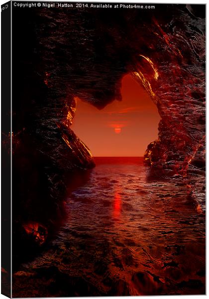 Cave Reflections Canvas Print by Nigel Hatton