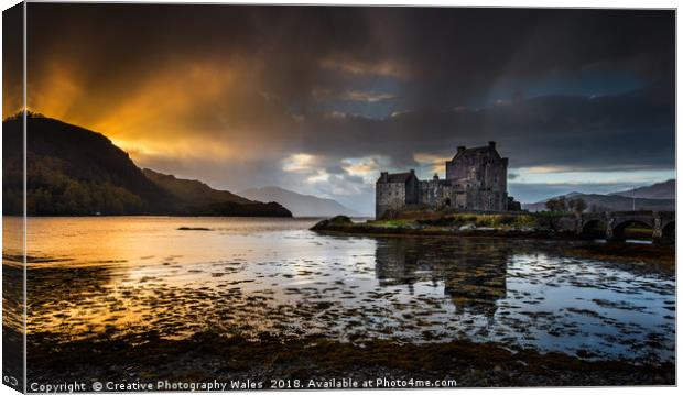 Eilean Donan Castle, Scotland Canvas Print by Creative Photography Wales