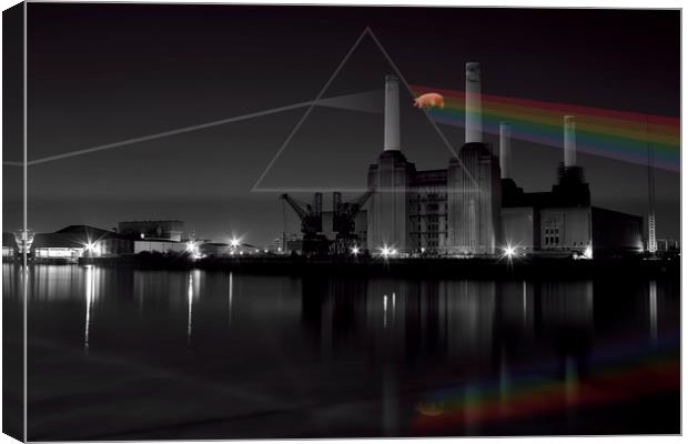 Pink floyd Battersea Power station tribute Canvas Print by Dean Messenger