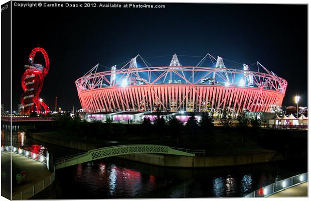 Olympic Stadium by night Canvas Print by Caroline Opacic